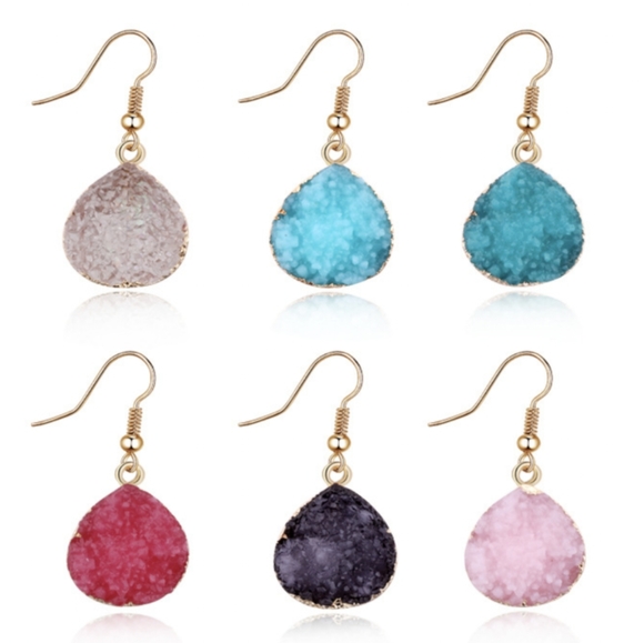 Faux Druzy Earrings - Picture 2 of 5